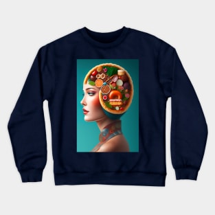 Head anatomy of women with Sweet Treats Crewneck Sweatshirt